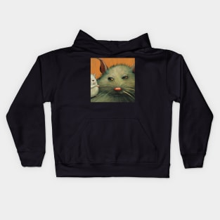 scheming gray mouse Kids Hoodie